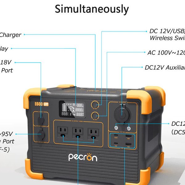 Pecron E600LFP 1200W Portable Solar Station + 400w Solar Panel
