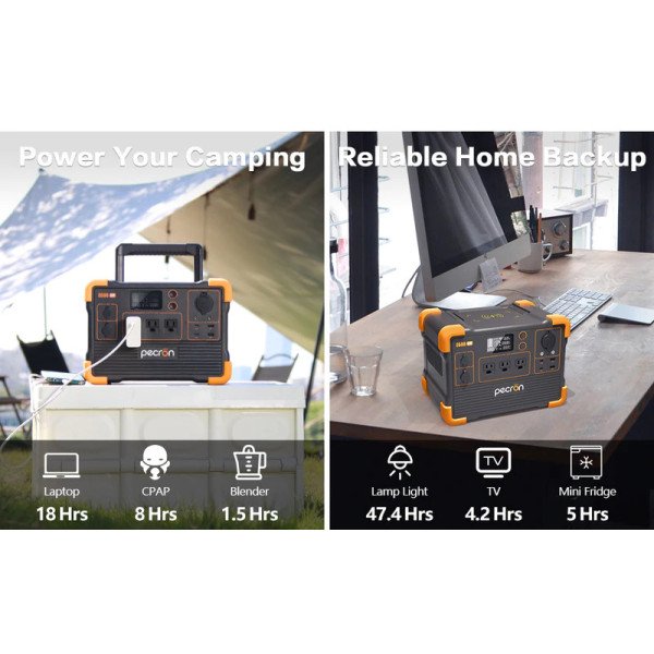 Pecron E600LFP 1200W Portable Solar Station