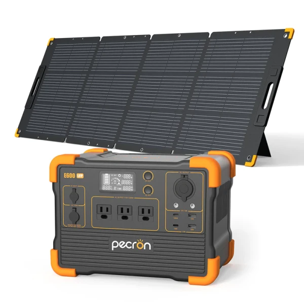 Pecron E600LFP 1200W Portable Solar Station + 400w Solar Panel