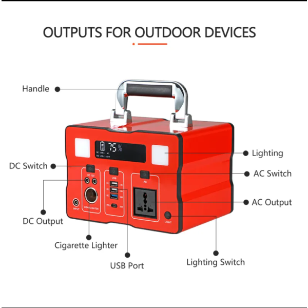 1000w Outdoor Camping Home Mobile Portable Solar Power System